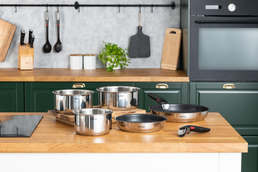 Сковорода Tefal Ingenio Emotion L8970474 - индукционная - нержавеющая сталь - 24 см