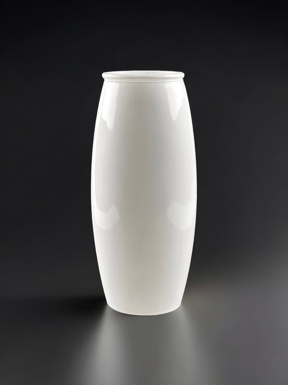 Ваза бочка Ellipsoid "WhitE" (Белый глянец)