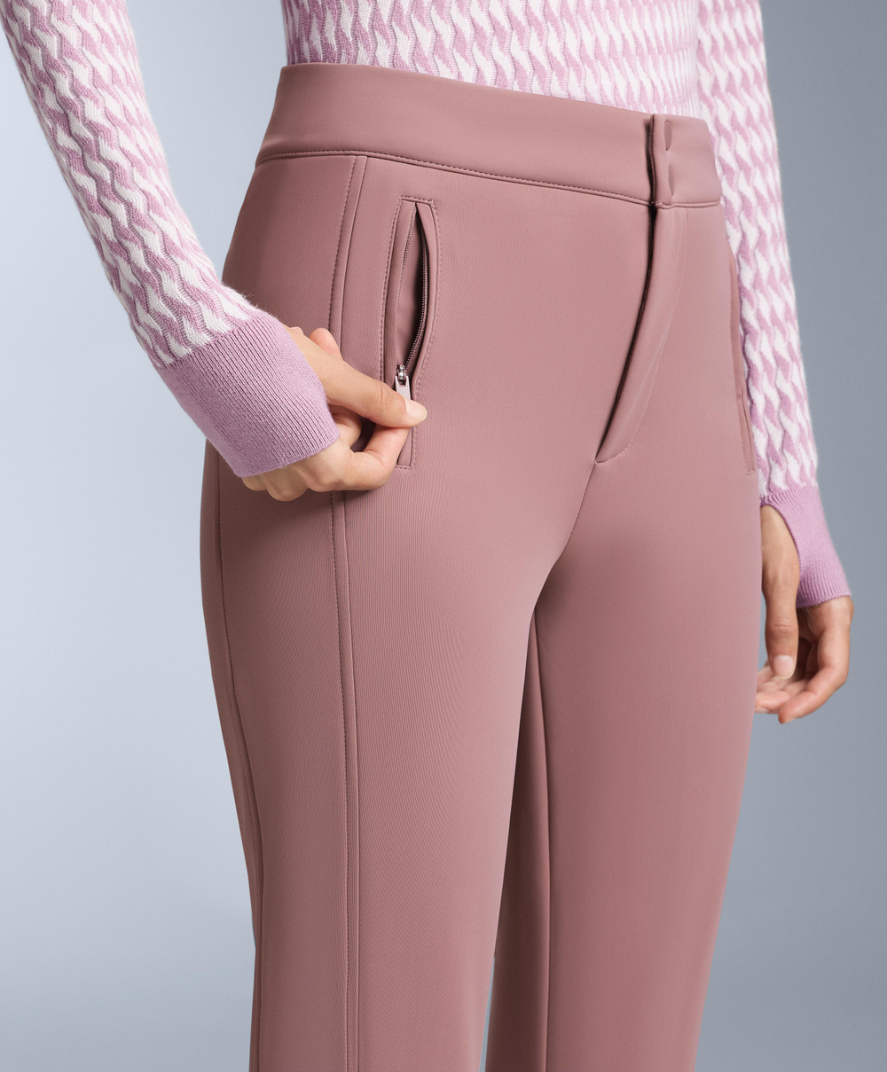 OYSHO Водонепроницаемые эластичные брюки-клеш SKI, фиолетово-розовый