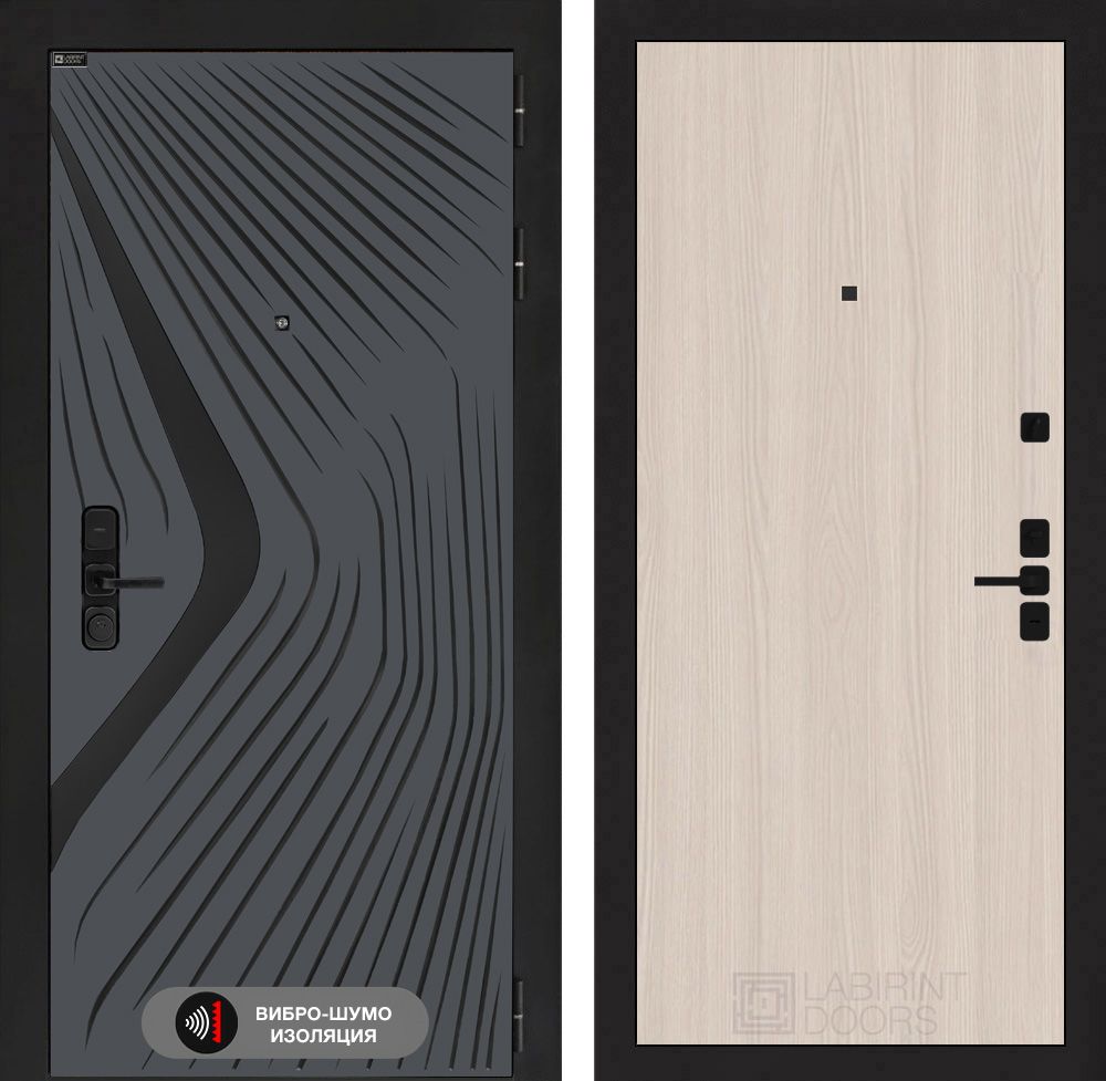Входная дверь Лабиринт ЛЕОЛАБ - 05 Ясень Светлый
