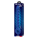 Синяя анальная цепочка - 28,5 см.