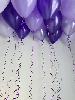 Воздушные шары россыпью под потолок сиреневый/фиолетовый №3804