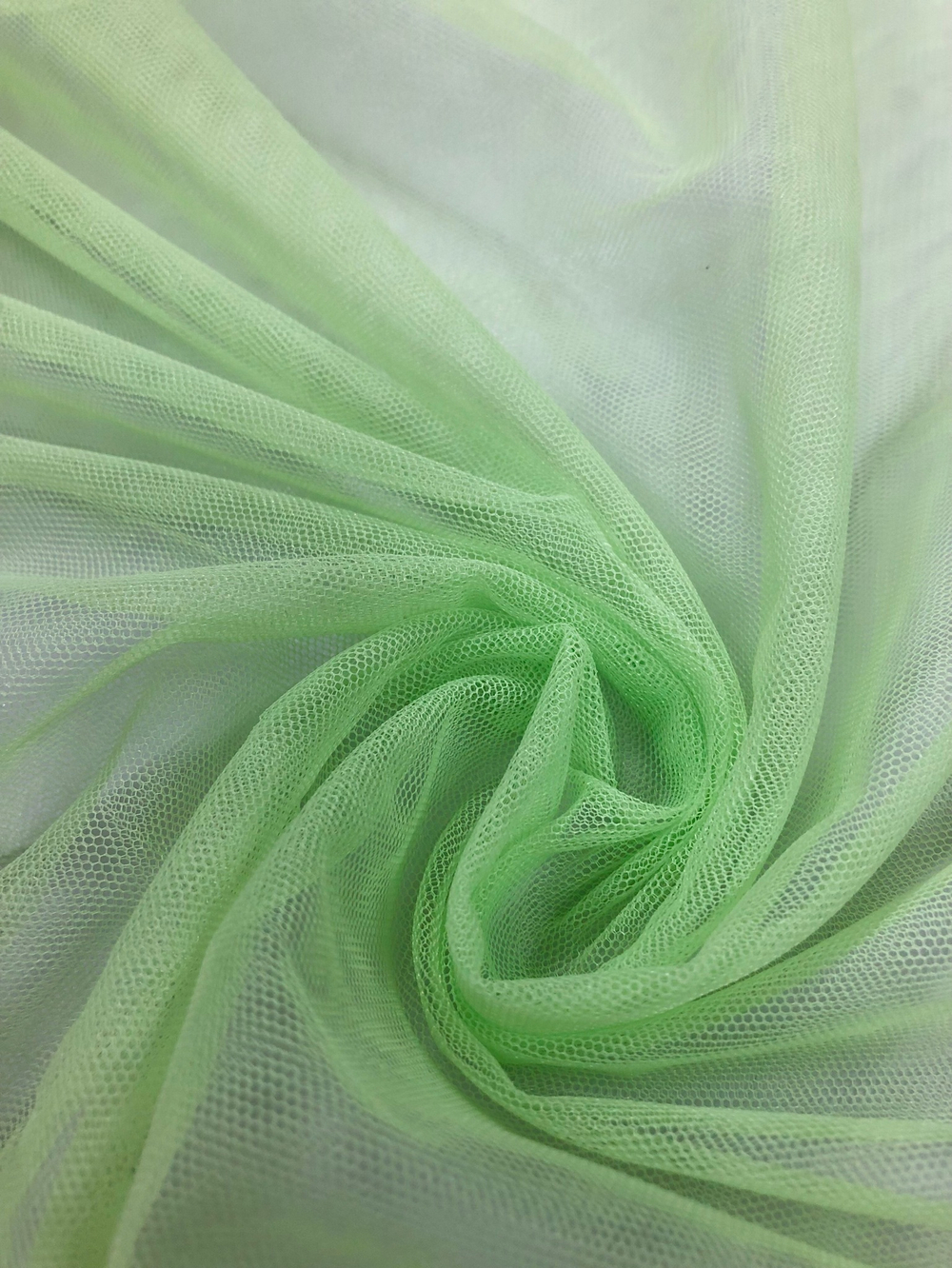 Ткань Фатин зеленый светлый,  арт. 324870