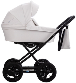 Детская коляска AroTeam Teramo Prima 3 в 1 с автокреслом Avionaut Cosmo 01 белая кожа