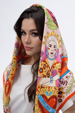 Платок «Матрёшки. Латинская Америка»