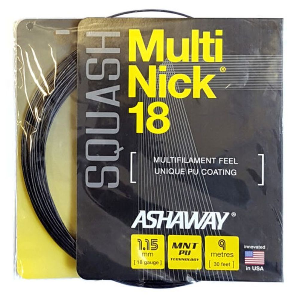 Струнгы для сквоша Ashaway MultiNick 18 (9 m) - black