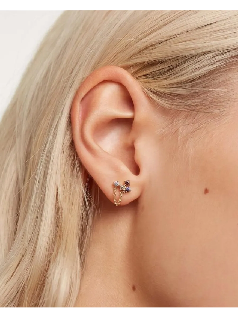 Серьги женские PDPaola Fox серебро 925 пробы покрытое золотом 750 пробы AR01-295-U