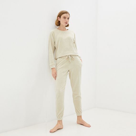 Лорен (беж) ХL Костюм велюровый