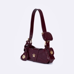 MANC КОЖАНАЯ СУМКА "AURORA MINI", БОРДОВЫЙ