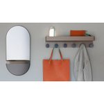 Зеркало oval, 30,5х60х10,5 см, коричневое