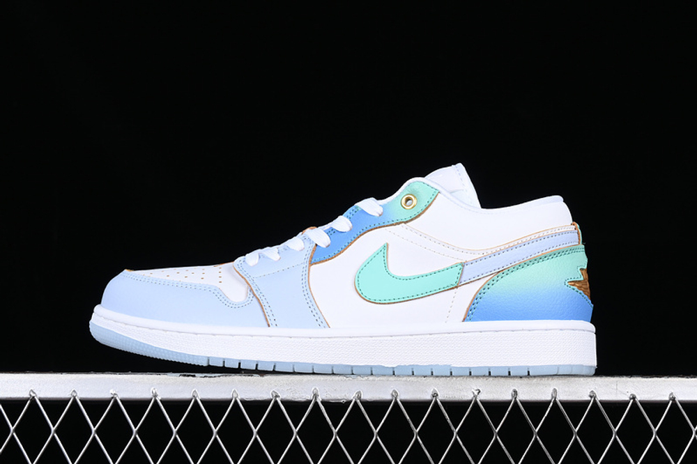 Jordan 1 blue white and gold store