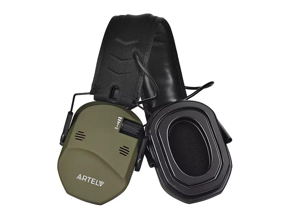 Активные наушники ARTELV КРЕЧЕТ II, гелевые амбушюры, зелёные (AKRGG2)