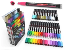 (Essential) Tooli-Art 30 Acrylic Paint Pens 0.7mm Extra Fine