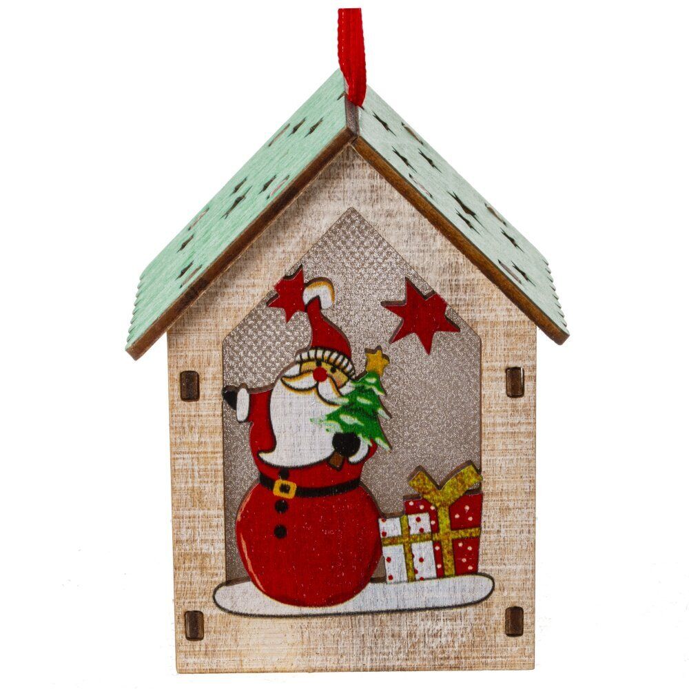 GAEM Изделие декоративное подвесное "Домик" с подсветкой, L5,5 W5 H9 см, 2в.
