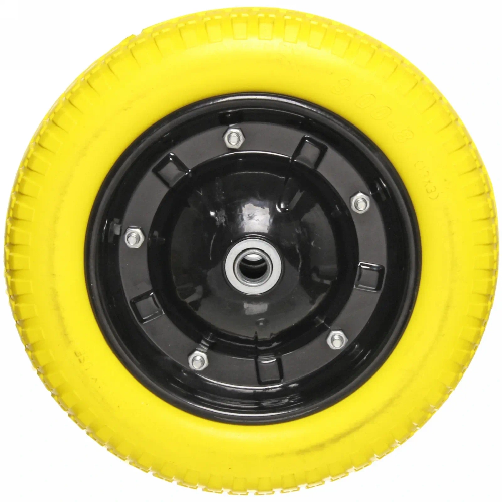 Колесо к тачке 13» 3,00*8 (ось 20мм) вспененный полиуретан