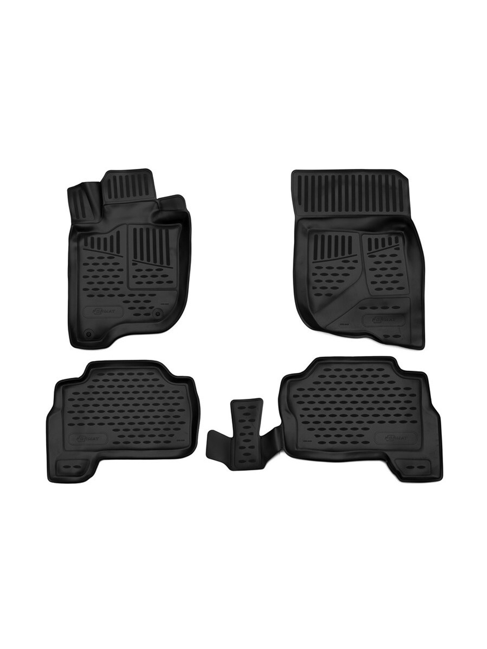Коврики в салон для MITSUBISHI Pajero Sport (III, IIIp), 2015-, 4 шт. (Повышенная устойчивость, повышенная износостойкость) FORMAT.3D3546210