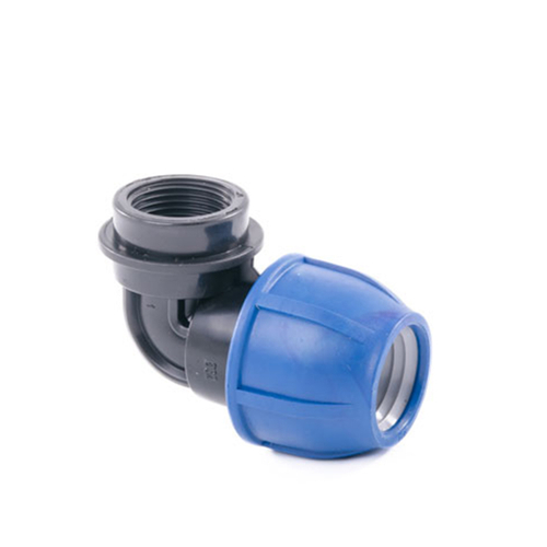 Отвод компрессионный для ПНД труб Lammin, внутренняя резьба, 32 x 1 1/4"