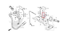 90113-HA0-770. BOLT, HANDLE LEVER PIVOT