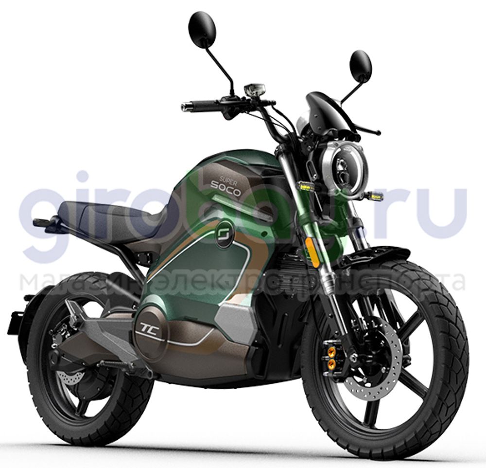 Электромотоцикл WHITE SIBERIA SUPER SOCO TC WANDERER (Зеленый) фото №1