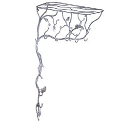 Вешалка настенная Терра кованая Античное серебро