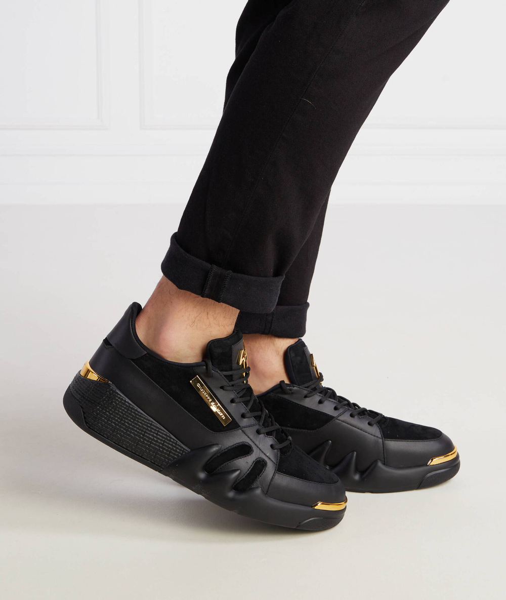 кожаные кроссовки talon Giuseppe Zanotti - черный(RM10042)