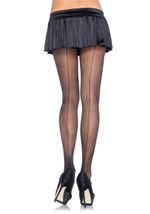 Колготки со швом и кубинской пяточкой Leg Avenue (Размер: 1X-2X) (Цвет: телесный)