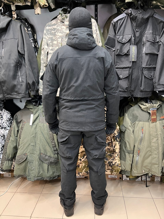 Костюм Горка 7 демисезонный "Черный" ткань Финляндия, Пилигрим