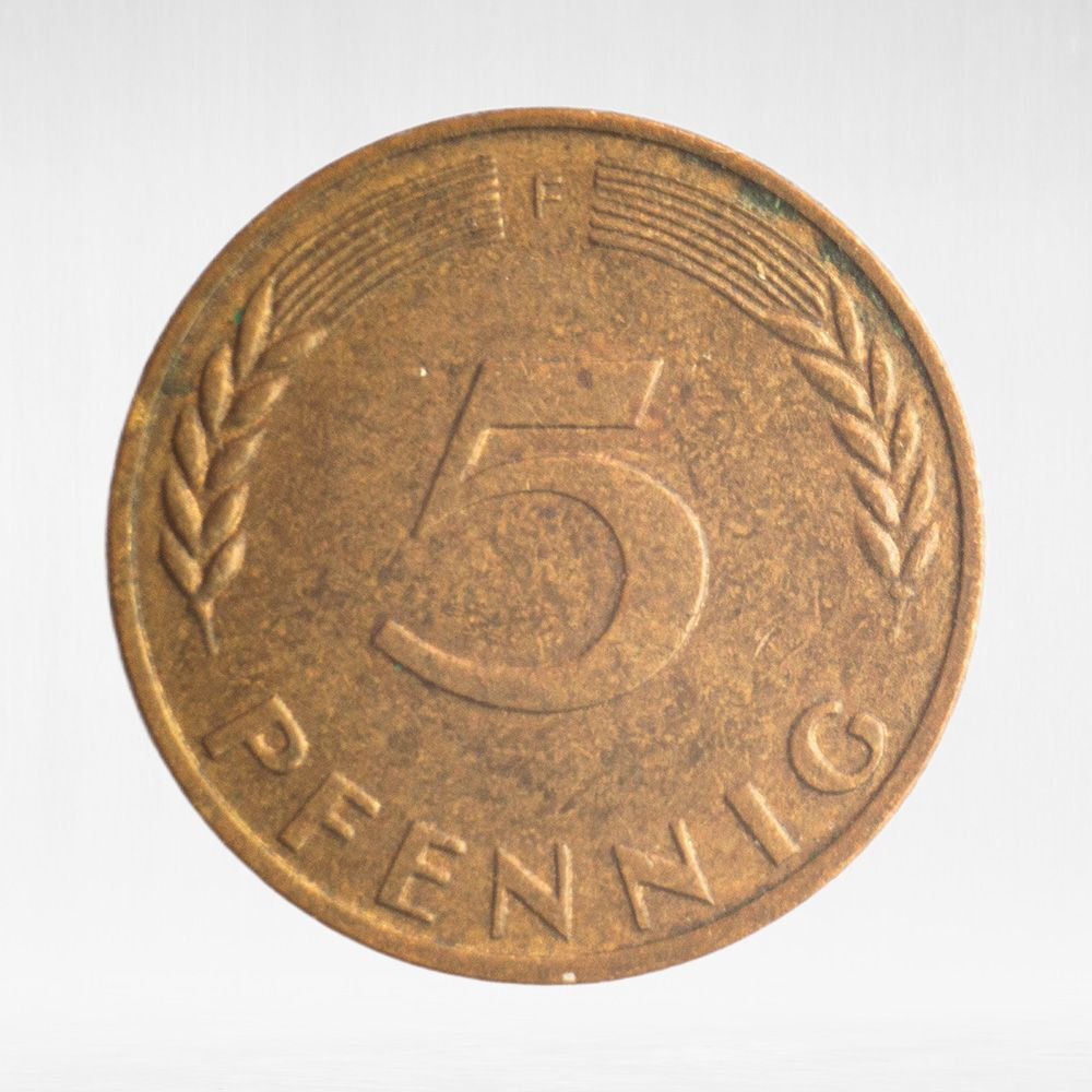 Germany, 5 Pfennigs, 1971, (Stuttgart Mint - "F"), VF