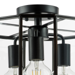 798237 Люстра GENNI 3х40W E27 ЧЕРНЫЙ МАТОВЫЙ/ПРОЗРАЧНЫЙ