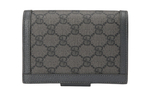 GUCCI Ophidia Canvas With Leather Passport Holder Men"s Gray/Black