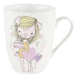 Кружка фарфоровая "Нюша" v=360мл. (6видов) (min12) (транспортная упаковка)