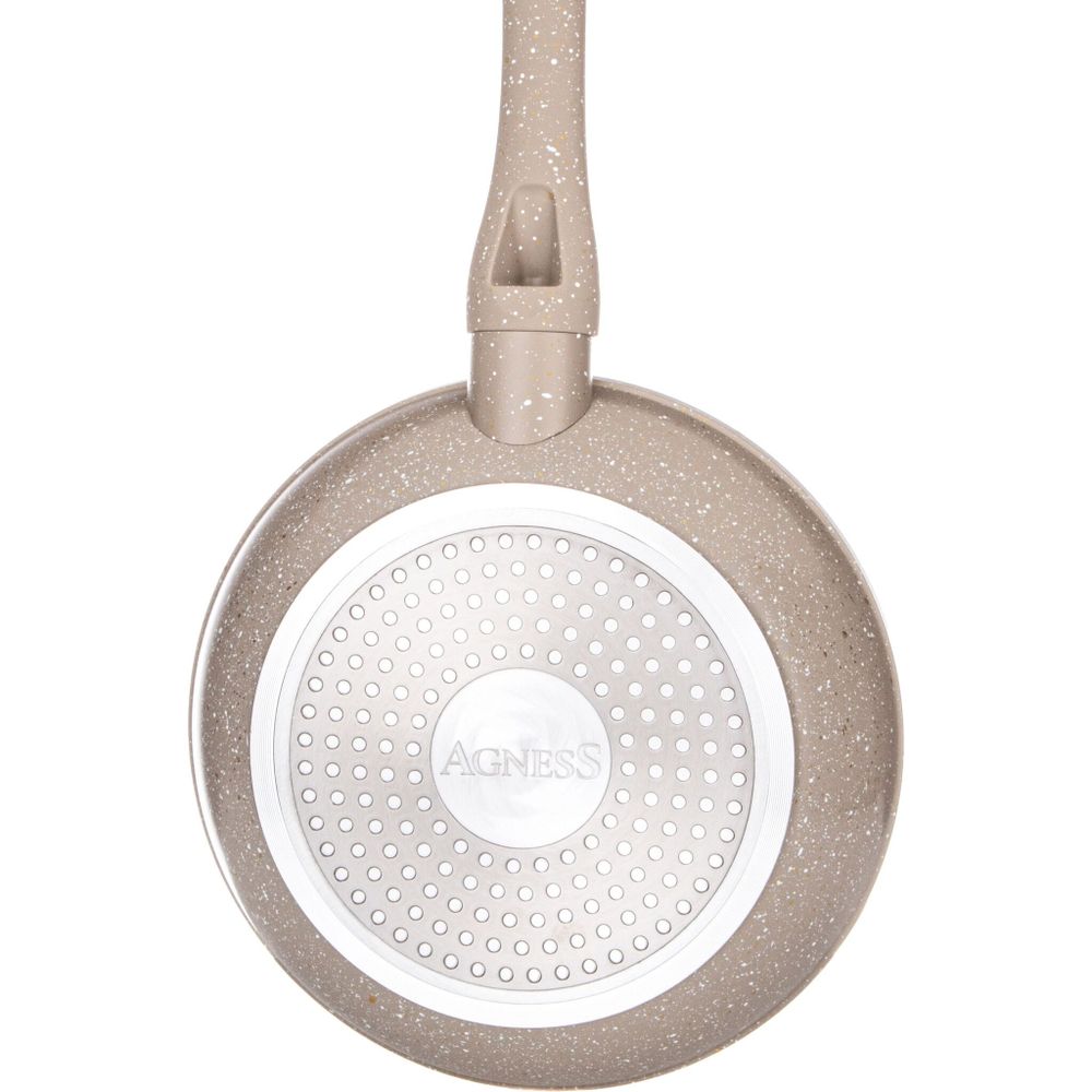 СКОВОРОДА AGNESS С АНТИПРИГАРНЫМ ПОКРЫТИЕМ "LATTE", 20Х4,3СМ