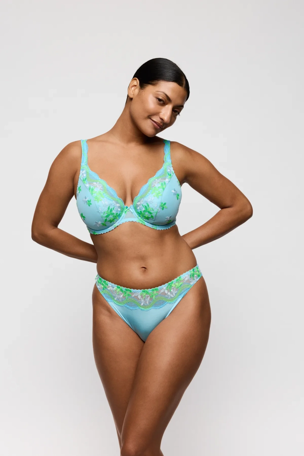 PRIMADONNA Cala Luna Бюстгальтер с глубоким вырезом и средней посадкой, бирюзовый