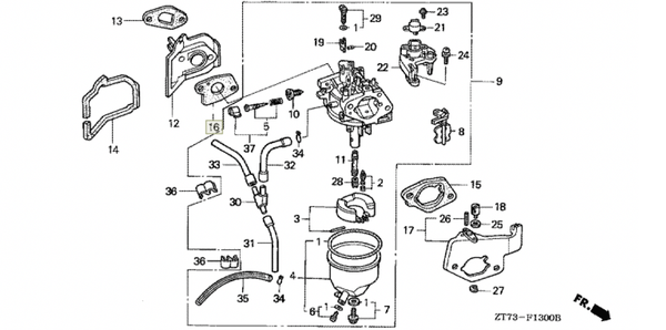 Honda Прокладка 16221-ZH8-801