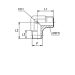 Штуцер FC90 D06 ORFS 9/16 - NPTF 1/8