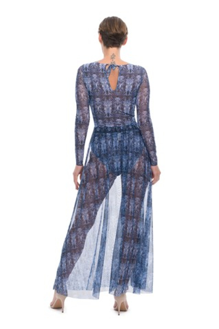 Пляжная юбка "Змея голубая"