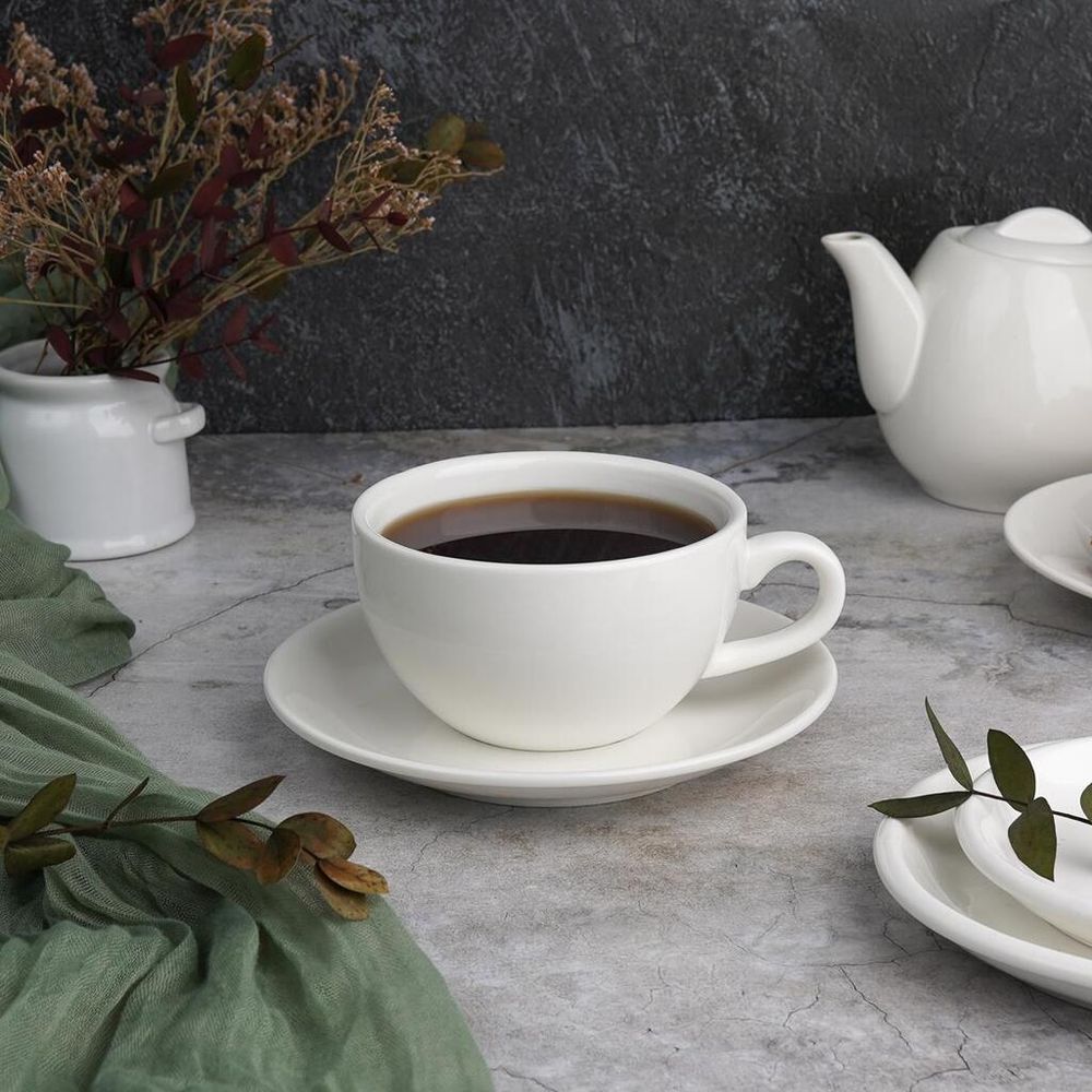 Чайная пара 290 мл белая d 9,6 см h6,2 см фарфор P.L. Proff Cuisine [4]