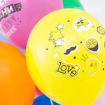 Шар (12"/30 см) С Днем Рождения! (стикер-микс), Ассорти, пастель, 2 ст 25 шт.