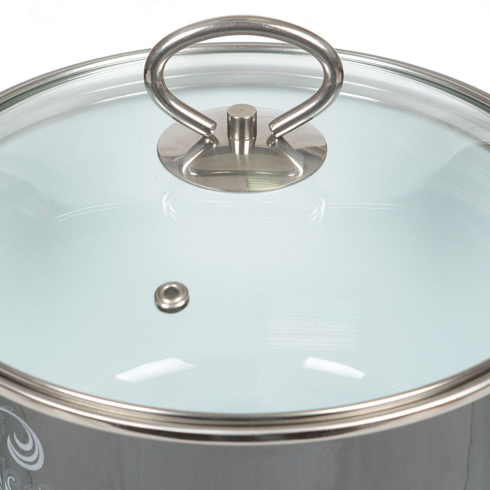 Кастрюля сталь, эмал, 4 л, с крыш, Vitross, Iseberg, 8SD205S, мокр асф, индукц