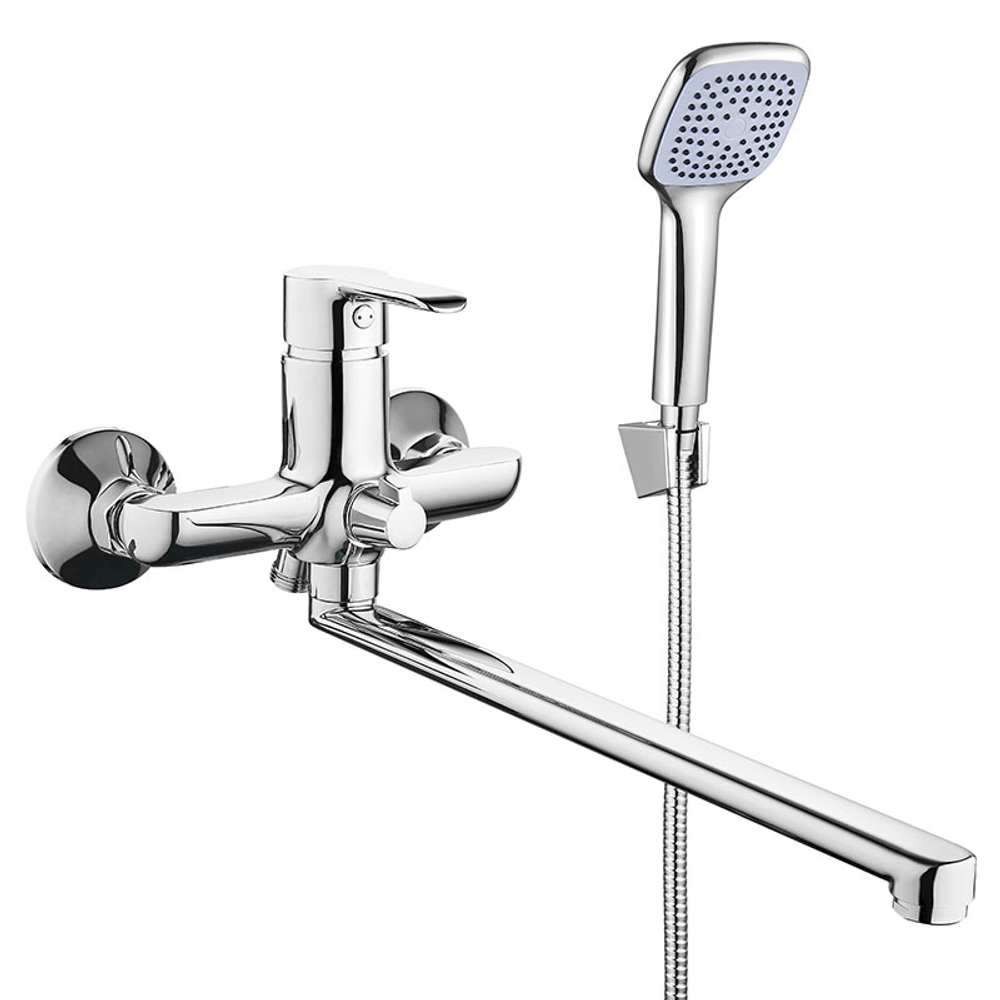 Смеситель для ванны Melodia della vita Metallica картридж 35 мм, длинный излив 350 мм, хром MDV35541