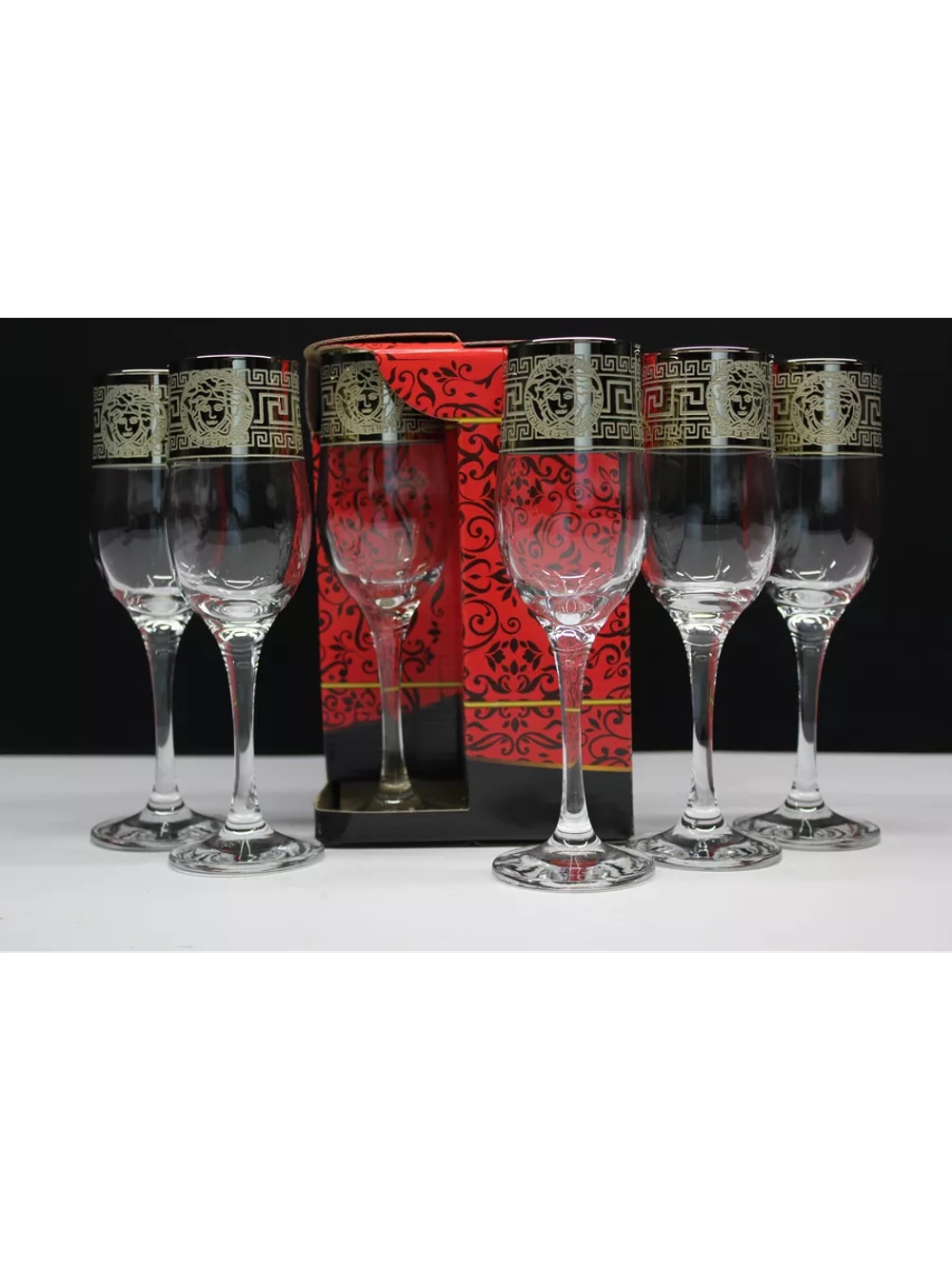 Бокалы для шампанского 6 штук Версаче