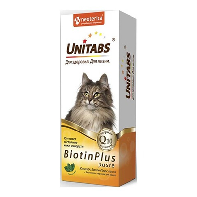 Лакомство "Паста" биотин и таурин 120 мл - для кошек (Unitabs BiotinPlus paste)