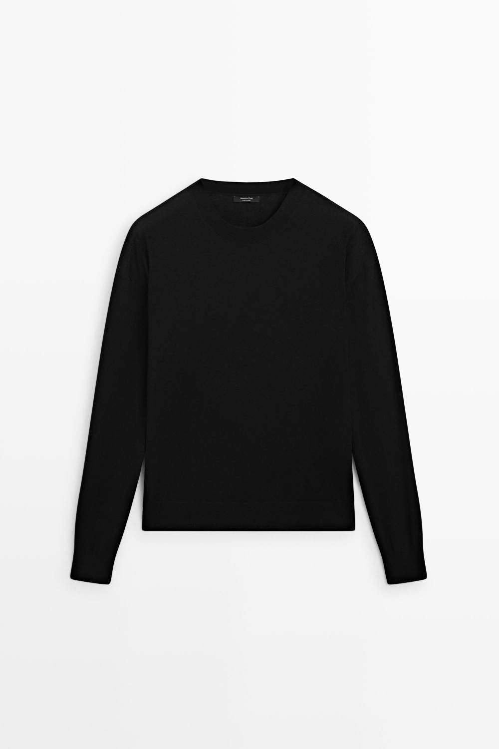Massimo Dutti Джемпер тонкой вязки из шерсти, черный