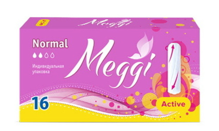 Гигиенические тампоны "Meggi Active Normal" 16шт. Meggi