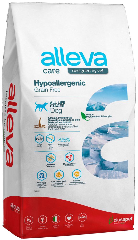 Alleva Care 5кг Hypoallergenic Grain Free Корм для собак, гипоаллергенный, для снижения пищевой непереносимости, беззерновой