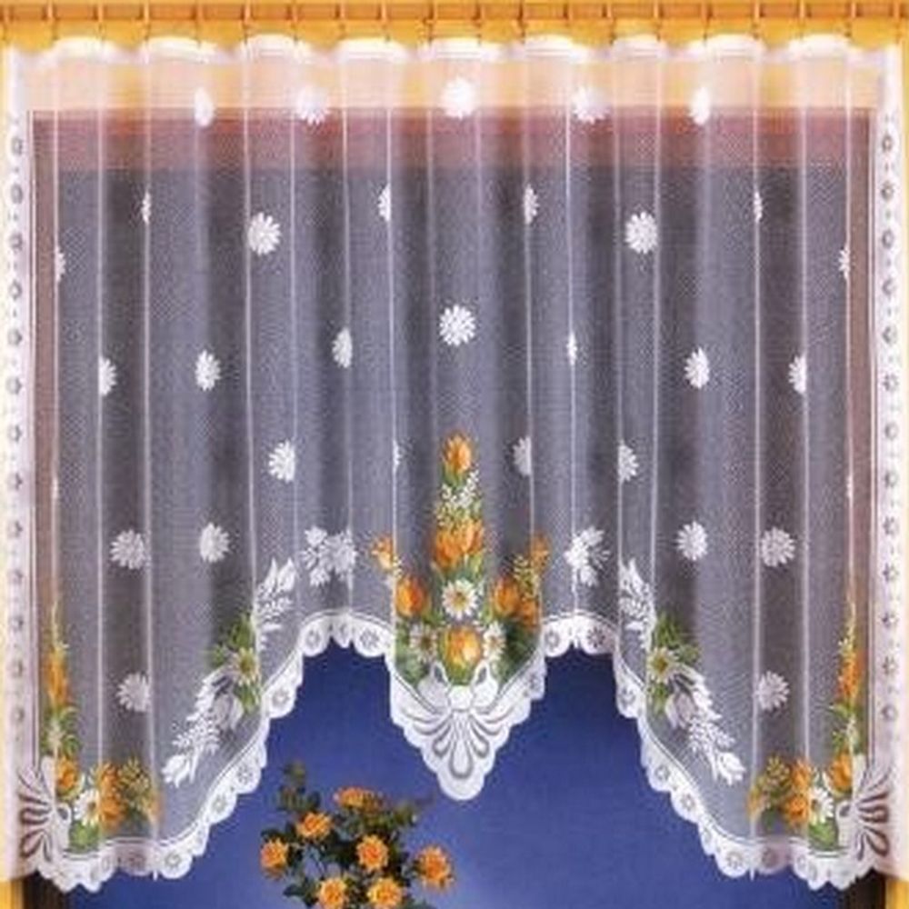 Занавеска &quot;Ф. Дария&quot;, цвет белый с ярким рисунком, Польша.