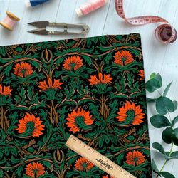 Ткань премиум Оксфорд 600D экзотические цветочные фантазии