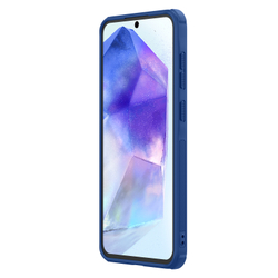 Усиленный защитный чехол синего цвета от Nillkin для Samsung Galaxy A56 5G, серия Super Frosted Shield Pro