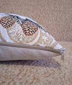 Декоративный гобеленовый чехол для интерьерной подушки Снегири 1 38*38