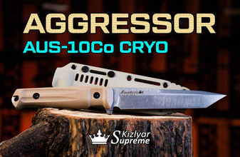 Aggressor в стали AUS10Co (CRYO) с ножнами из кайдекса